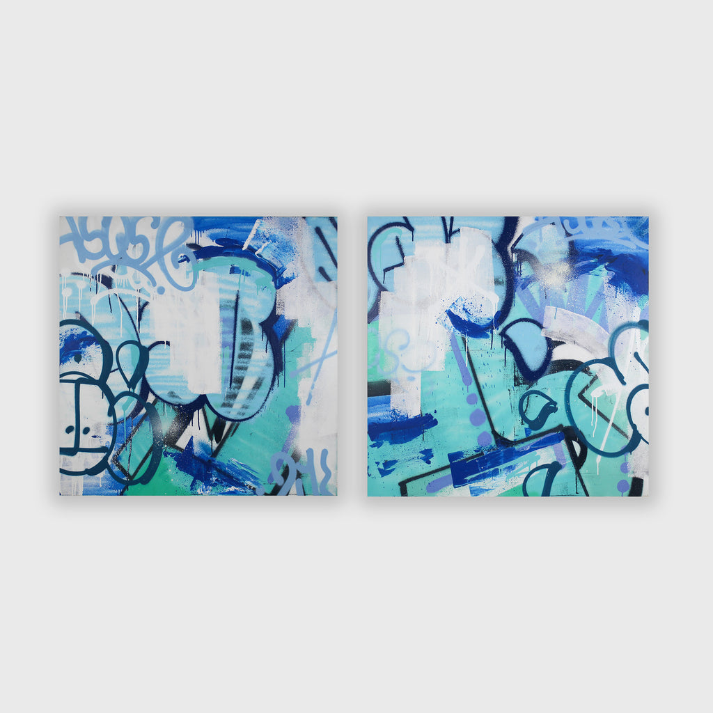KOLORIZM43  "Diptyque bleu"